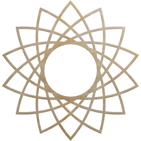 Ekena Millwork Eleanor Wood Fretwork Pierced Ceiling Medallion, Hickory, 22"OD x 8 1/2"ID x 3/8"T CMWP22X22X0375EAHI